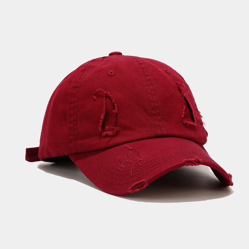 Frayed Washed Baseball Cap - Urban Caps