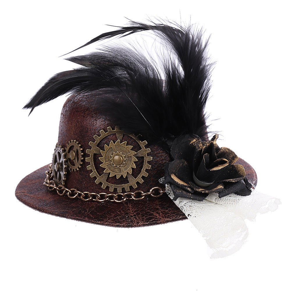 Halloween Gothic Mini Top Hat Steampunk Little Bowler Hat - Urban Caps