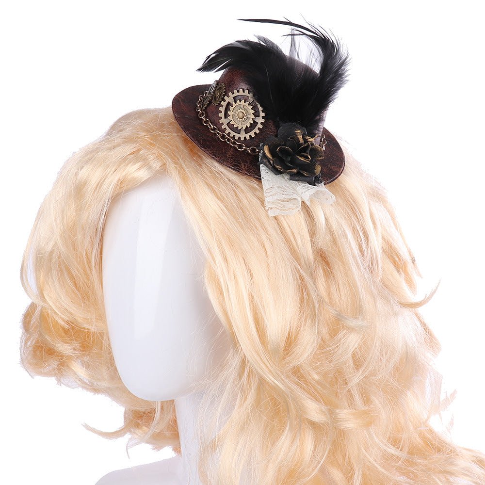 Halloween Gothic Mini Top Hat Steampunk Little Bowler Hat - Urban Caps