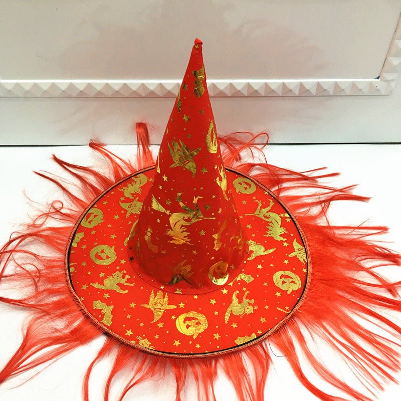 Halloween Hat Masquerade Dress Up Wizard Hat Witch Hair Witch Hat - Urban Caps