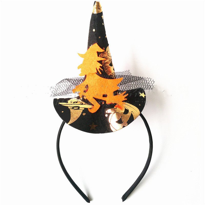 Halloween Witch Headband Spider Skull Witch Hat - Urban Caps