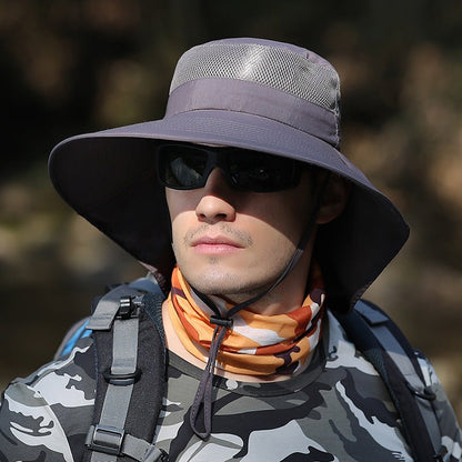 Hat Male Summer Sun Visor Fisherman Hat Outdoor Climbing Sun Hat Fedoras Hat - Urban Caps