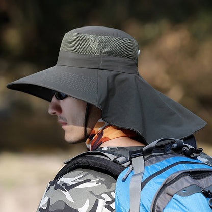 Hat Male Summer Sun Visor Fisherman Hat Outdoor Climbing Sun Hat Fedoras Hat - Urban Caps