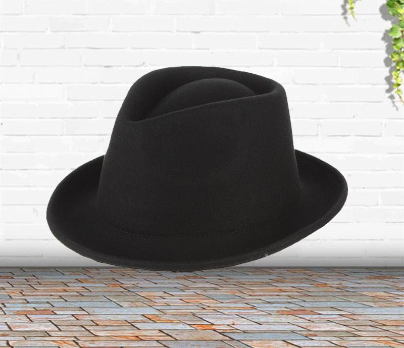 High-Grade Wool Curled Jazz Fedoras Hat - Urban Caps