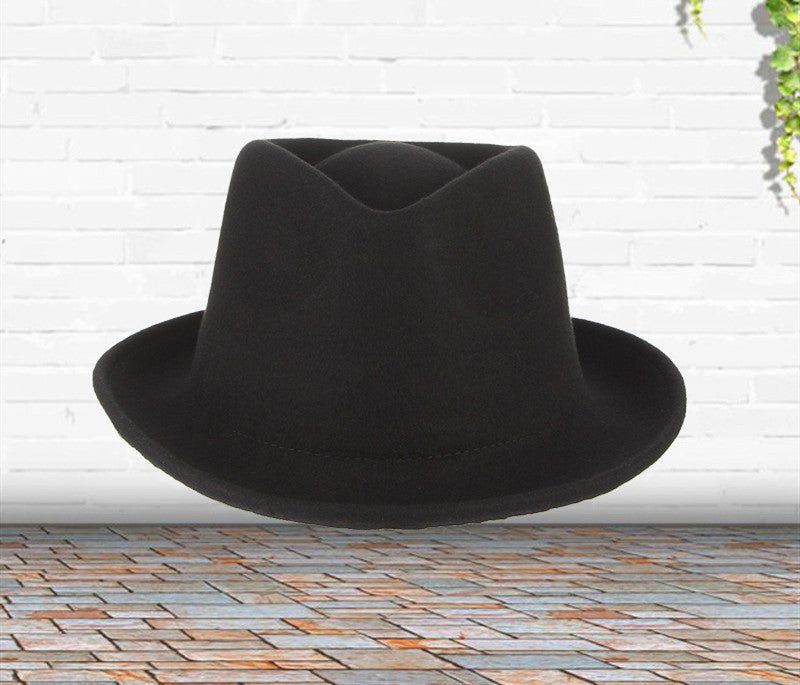 High-Grade Wool Curled Jazz Fedoras Hat - Urban Caps