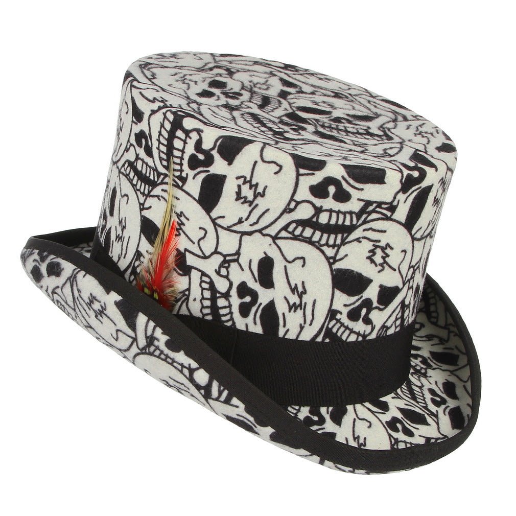High Tube Flat Top Presidential Hat Gentleman Hat Magic Hat Fedoras Hat - Urban Caps