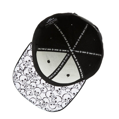 Hip Hop Flat-edge Fashion Skull Embroidery Baseball Cap Flat Cap - Urban Caps