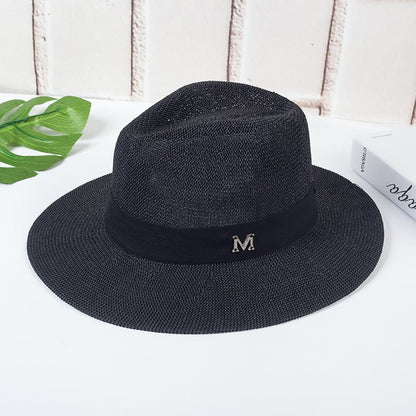 Jazz Hat Beach Sun Hat Panama Straw Sun Hat Travel Hat - Urban Caps