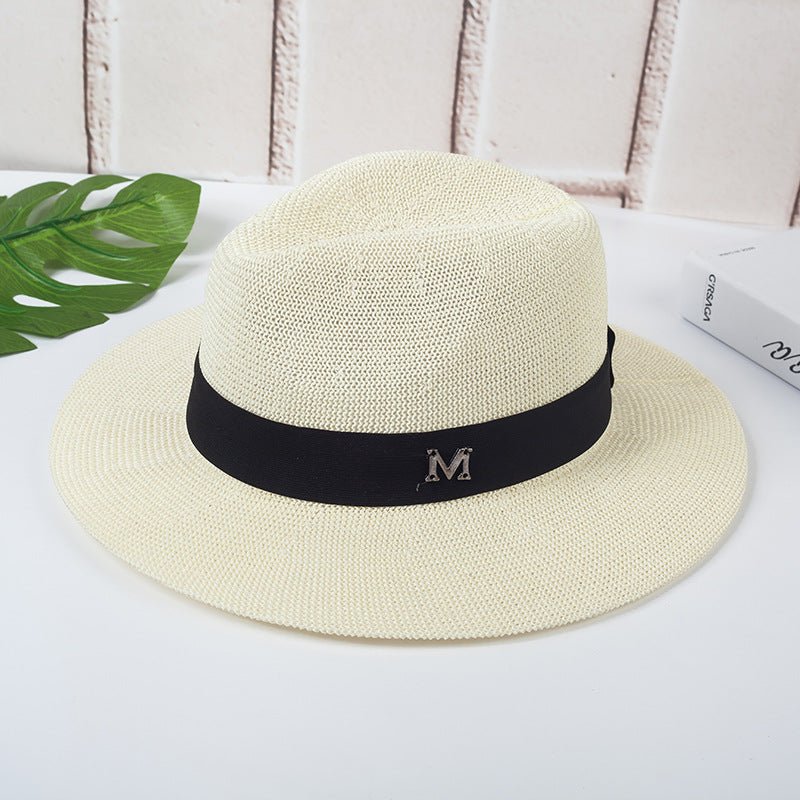 Jazz Hat Beach Sun Hat Panama Straw Sun Hat Travel Hat - Urban Caps
