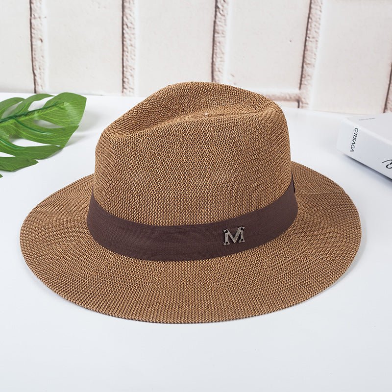 Jazz Hat Beach Sun Hat Panama Straw Sun Hat Travel Hat - Urban Caps