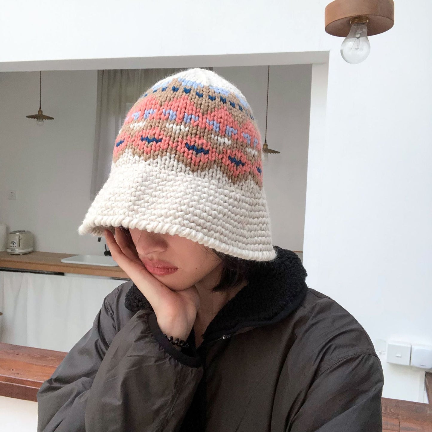 Knitting Bucket Hat Fishing Outdoor Panama Hip Hop Bucket Hat - Urban Caps