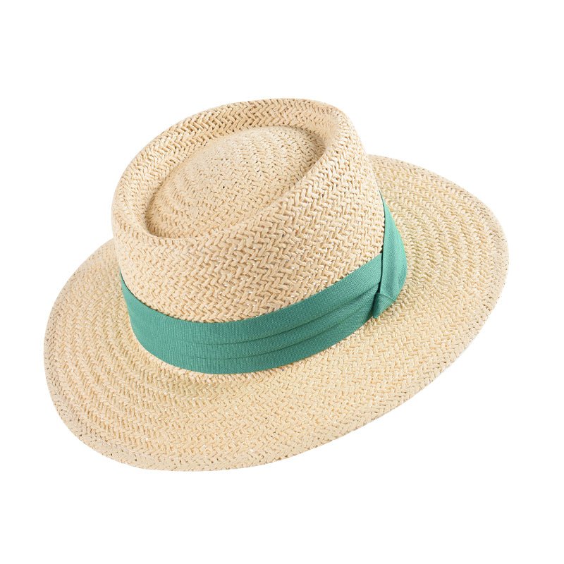 Ladies Hand-woven Flat Straw Hat - Urban Caps