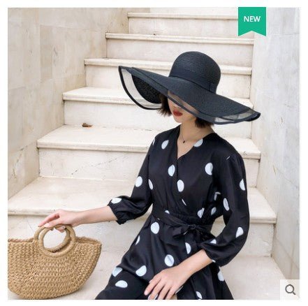 Lady Fashion Woven Organza Straw Hat - Urban Caps