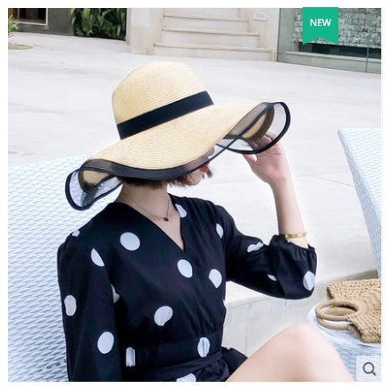 Lady Fashion Woven Organza Straw Hat - Urban Caps