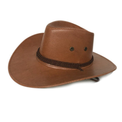 Leather Hat West Cowboy Hat - Urban Caps