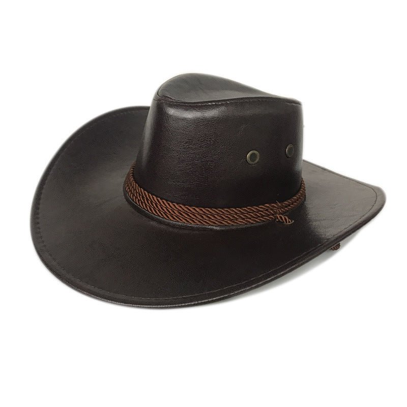 Leather Hat West Cowboy Hat - Urban Caps