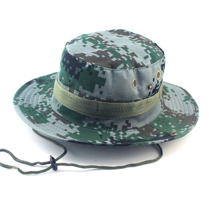Leisure Jungle Round Hat Mountaineering Fishing Camouflage Fedoras Hat - Urban Caps