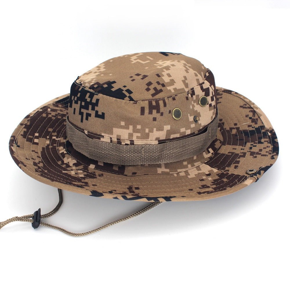 Leisure Jungle Round Hat Mountaineering Fishing Camouflage Fedoras Hat - Urban Caps