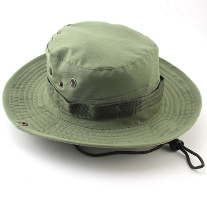 Leisure Jungle Round Hat Mountaineering Fishing Camouflage Fedoras Hat - Urban Caps