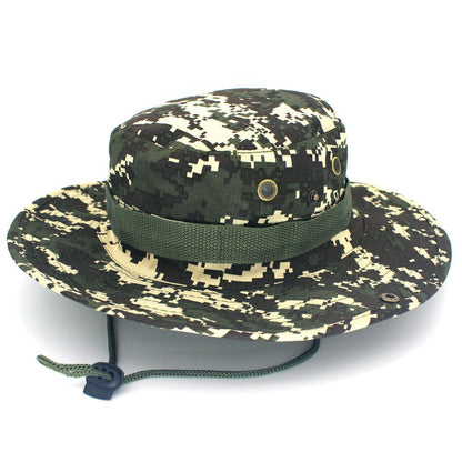 Leisure Jungle Round Hat Mountaineering Fishing Camouflage Fedoras Hat - Urban Caps