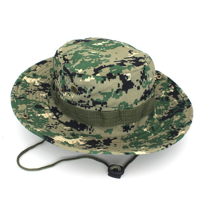 Leisure Jungle Round Hat Mountaineering Fishing Camouflage Fedoras Hat - Urban Caps