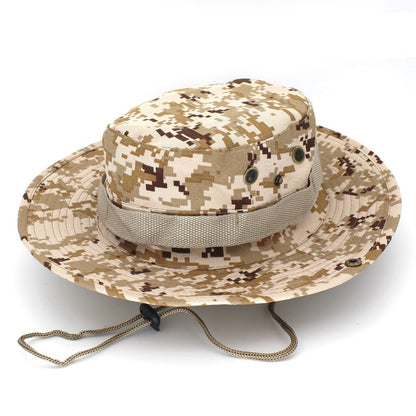 Leisure Jungle Round Hat Mountaineering Fishing Camouflage Fedoras Hat - Urban Caps