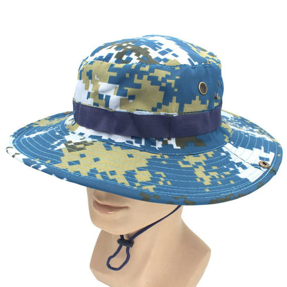Leisure Jungle Round Hat Mountaineering Fishing Camouflage Fedoras Hat - Urban Caps