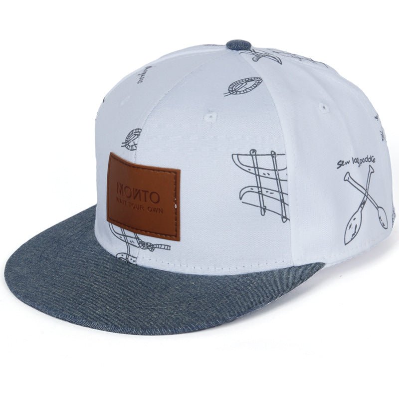 Letter Patch Graffiti Casual Denim Baseball Cap - Urban Caps