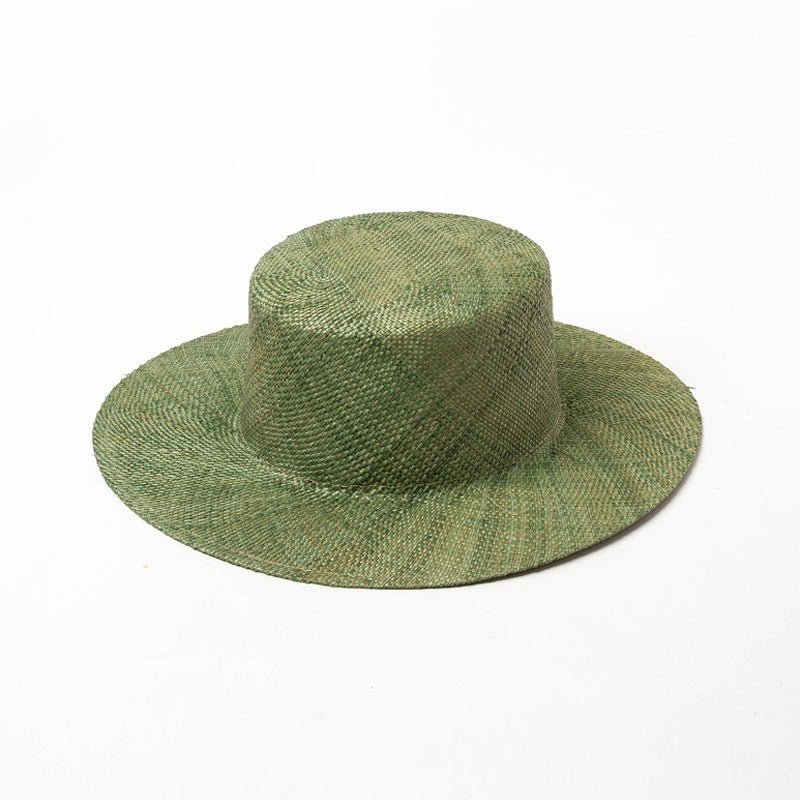 Light Body Dyed Treasure Grass Flat Top Bowler Hat - Urban Caps