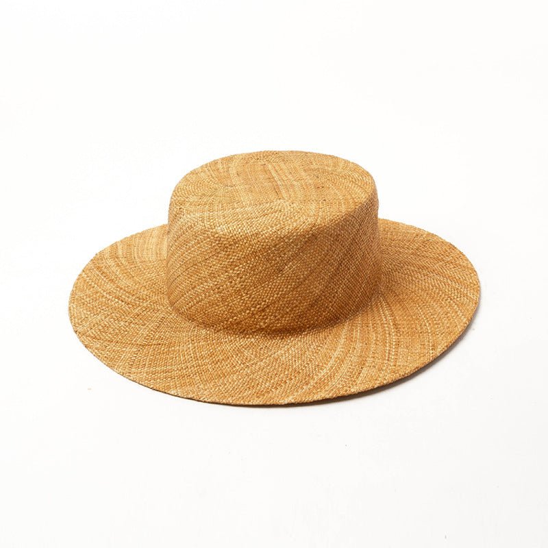 Light Body Dyed Treasure Grass Flat Top Bowler Hat - Urban Caps