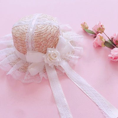 Lolita Lace Straw Hat - Urban Caps