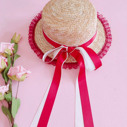 Lolita Lace Straw Hat - Urban Caps
