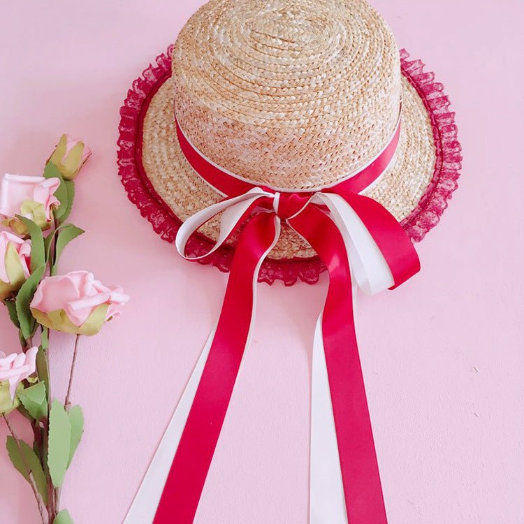 Lolita Lace Straw Hat - Urban Caps