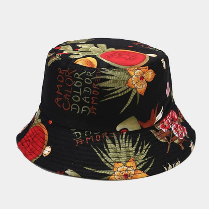 Marine Plant Pattern Double-sided Fisherman Hat Fedoras Hat - Urban Caps
