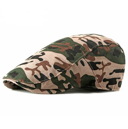 Men's Camouflage Military Cap Flat Cap - Urban Caps