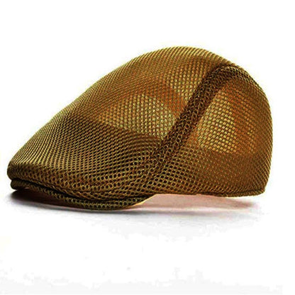 Mesh Adjustable Newsboy Beret Ivy Flat Cap - Urban Caps