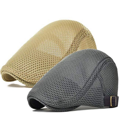 Mesh Adjustable Newsboy Beret Ivy Flat Cap - Urban Caps