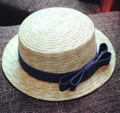 Mesh Polka Dot Bow Straw Hat - Urban Caps