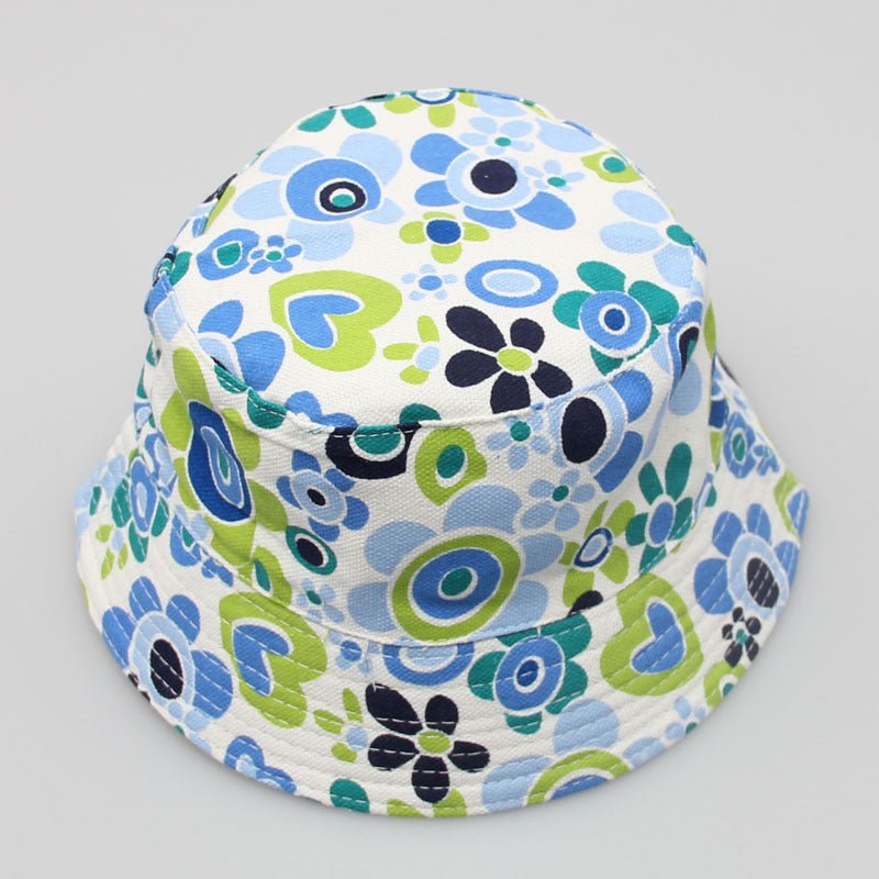 New Children's Flower Sun Casual Bucket Hat - Urban Caps