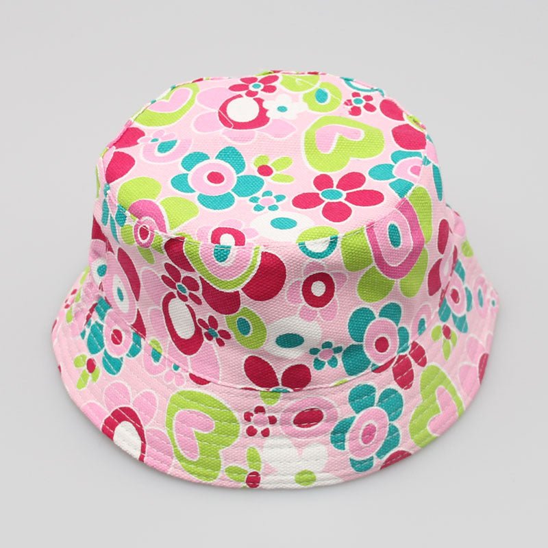 New Children's Flower Sun Casual Bucket Hat - Urban Caps