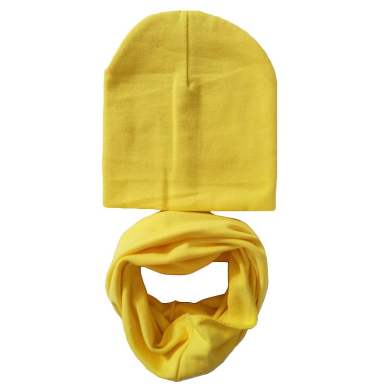 Newborn Baby Hat Scarf Set Bonnet Soft Cotton Warm Cap Kids Children - Urban Caps