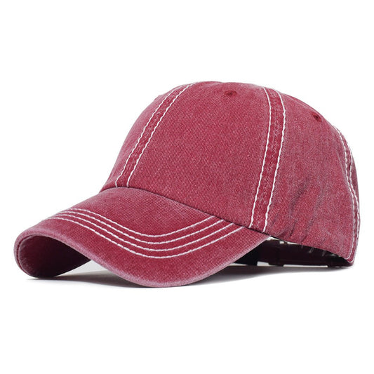 Pure Cotton Solid Color Washed Baseball Hat - Urban Caps