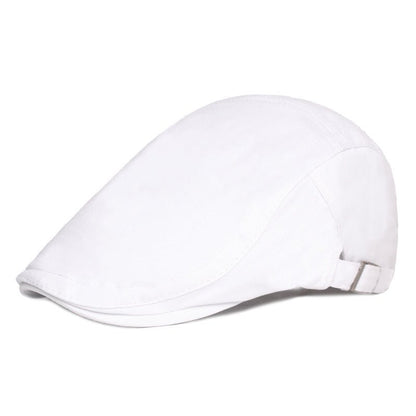 Solid Color Peaked Cap, Literary Youth Beret Flat Cap - Urban Caps