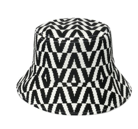 Spring And Summer Geometric Lattice Flowers Sun Female Fisherman Hat Bowler Hat - Urban Caps