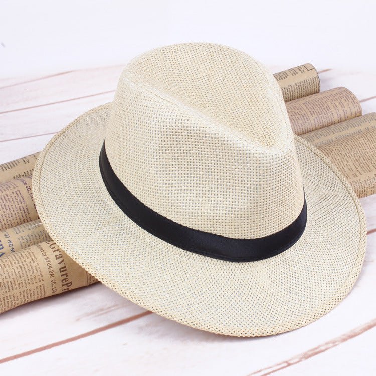 Straw Cowboy Hat Outdoor Sunshade Knight Cowboy Hat - Urban Caps