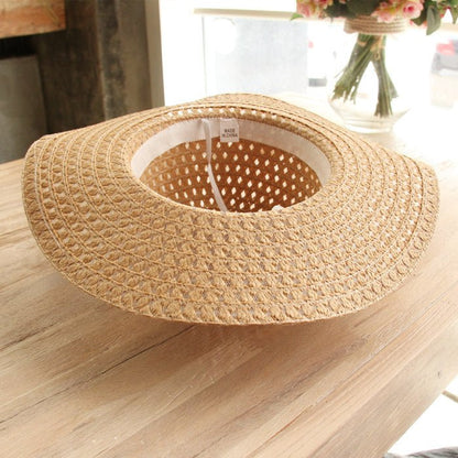 Stylish Lace Bow Straw Hat - Urban Caps
