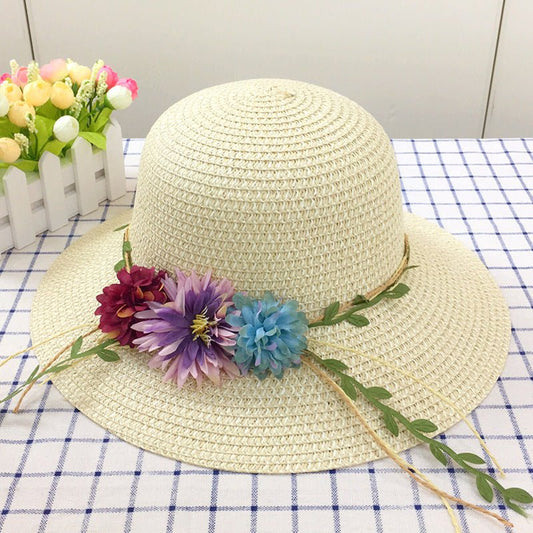 Sun Flower Braid Ladies Pot Hat Summer Travel Hat - Urban Caps