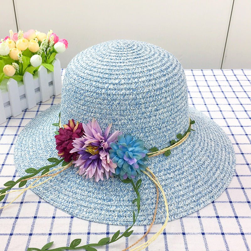 Sun Flower Braid Ladies Pot Hat Summer Travel Hat - Urban Caps