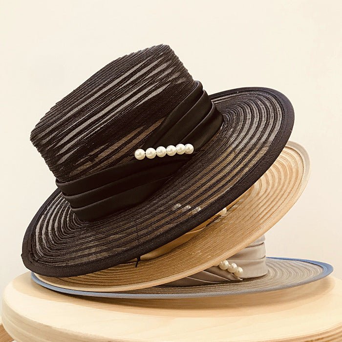 Sunscreen Beach Fashion Hat Flat Brim Straw Hat - Urban Caps