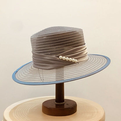 Sunscreen Beach Fashion Hat Flat Brim Straw Hat - Urban Caps